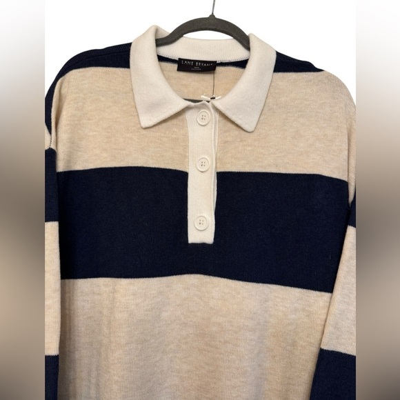 Lane Bryant Striped Polo Sweater 18/20 - Picture 5 of 9